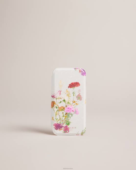 Ted Baker collection 60VD2101 articles ménagers gwladys coque miroir aquarelle florale pour iphone 13 et 14 rose pâle