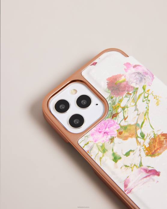 Ted Baker collection 60VD2102 articles ménagers coque miroir iphone 12 et 12 pro aquarelle florale gwladus rose pâle