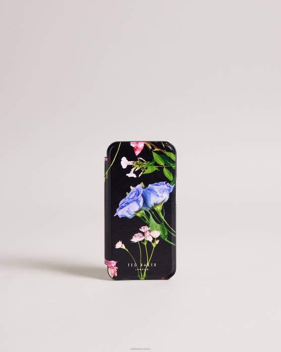 Ted Baker collection 60VD2108 articles ménagers coque miroir pour iphone 13 pro à imprimé bouquet akivan noir