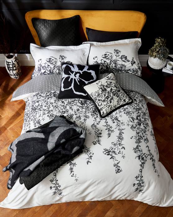 Ted Baker collection 60VD2090 articles ménagers Ensemble de housse de couette Droplt Elegant pour lit double/grand lit Ivoire