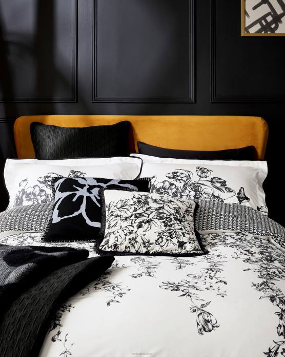 Ted Baker collection 60VD2090 articles ménagers Ensemble de housse de couette Droplt Elegant pour lit double/grand lit Ivoire