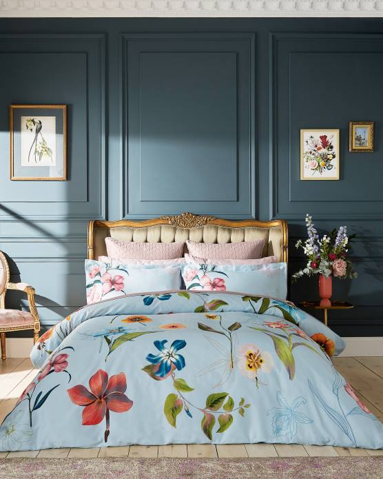 Ted Baker collection 60VD2092 articles ménagers hamptn ensemble de housse de couette king size hampton bleu clair