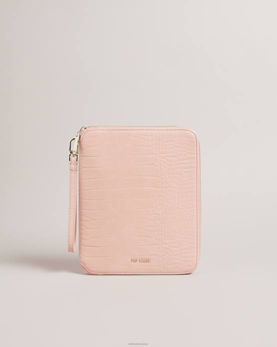 Ted Baker femmes 60VD1063 cadeaux portefeuille de voyage meyti imitation croco a5 rose pâle