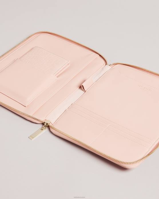 Ted Baker femmes 60VD1063 cadeaux portefeuille de voyage meyti imitation croco a5 rose pâle