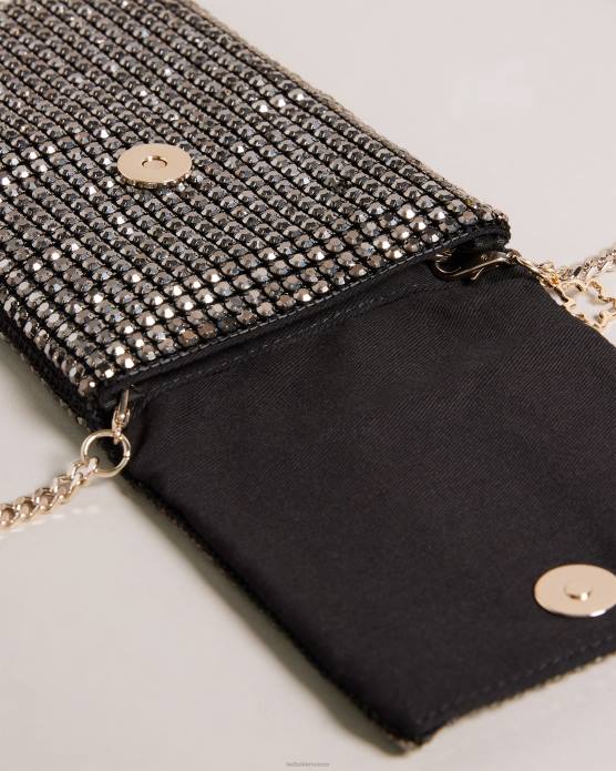 Ted Baker femmes 60VD825 cadeaux pochette bandoulière en cristal scintillant noir