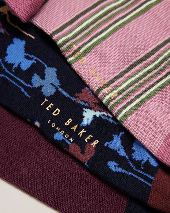Ted Baker Hommes 60VD1903 cadeaux howkind, lot de trois chaussettes assorties assorti