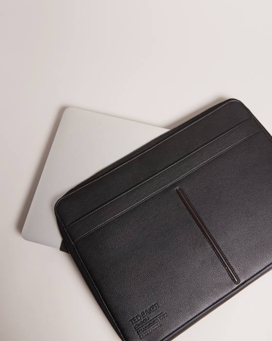 Ted Baker Hommes 60VD2115 cadeaux sacoche pour ordinateur portable en similicuir 15 pouces prune noir