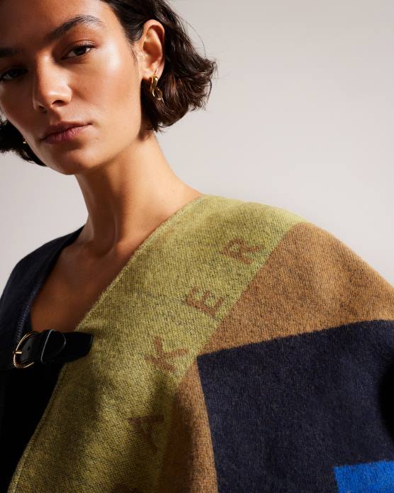 Ted Baker femmes 60VD1034 accessoires poncho à boucle suffia bleu foncé