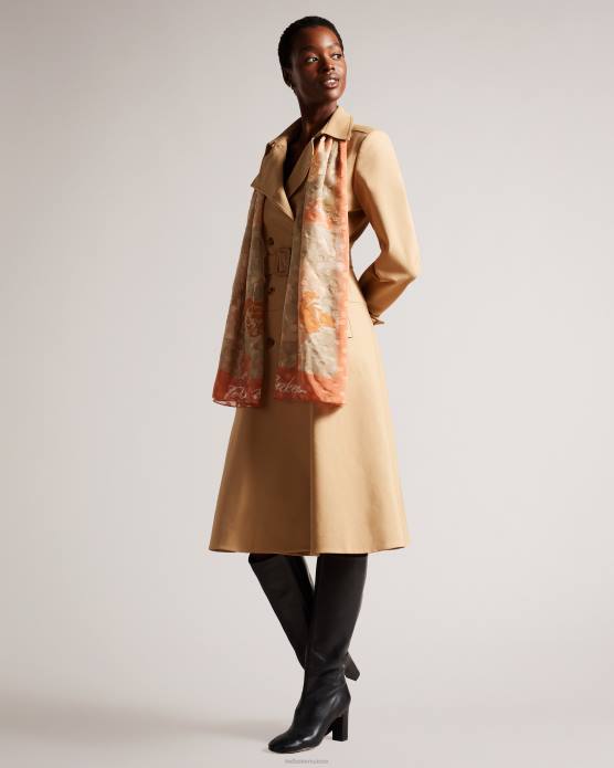 Ted Baker femmes 60VD1049 accessoires écharpe longue à imprimé fleuri Alanny corail