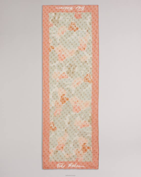 Ted Baker femmes 60VD1049 accessoires écharpe longue à imprimé fleuri Alanny corail