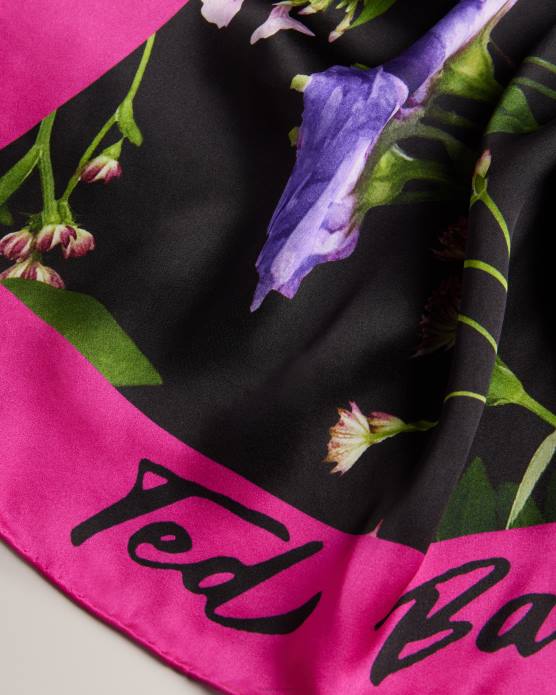 Ted Baker femmes 60VD1102 accessoires écharpe en soie à fleurs amiie noir