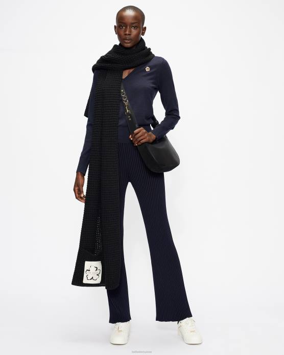 Ted Baker femmes 60VD1201 accessoires écharpe en tricot bex avec poche noir