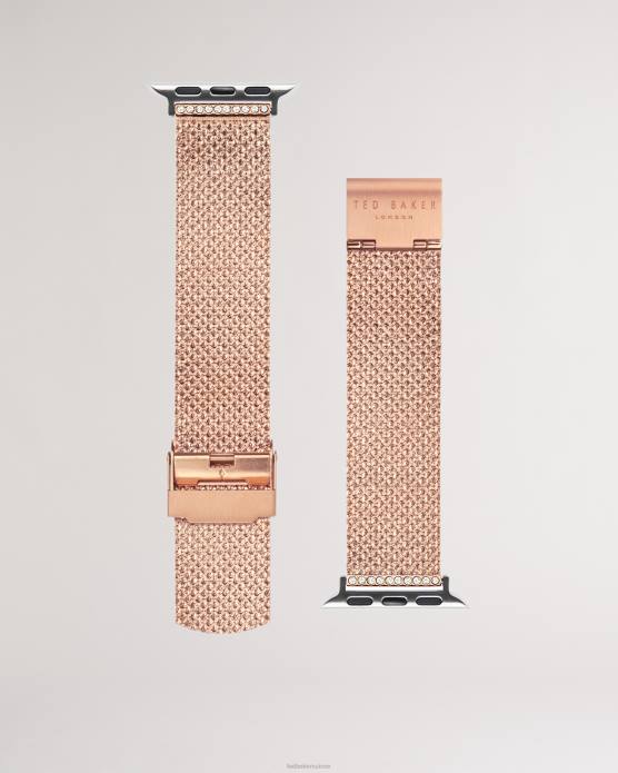 Ted Baker femmes 60VD1010 accessoires bracelet de montre Apple en maille d'acier inoxydable Tamita couleur or rose