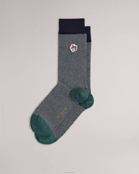 Ted Baker femmes 60VD1129 accessoires maisons chaussettes rayées vert