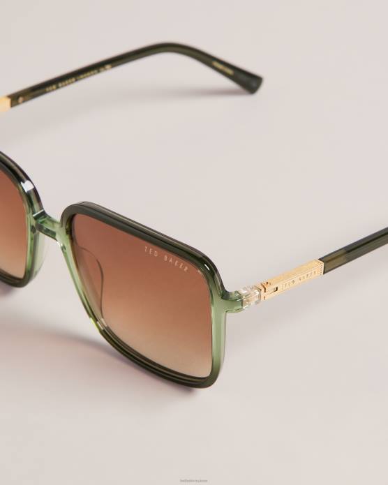 Ted Baker femmes 60VD1090 accessoires lunettes de soleil à monture carrée oversize Barron vert