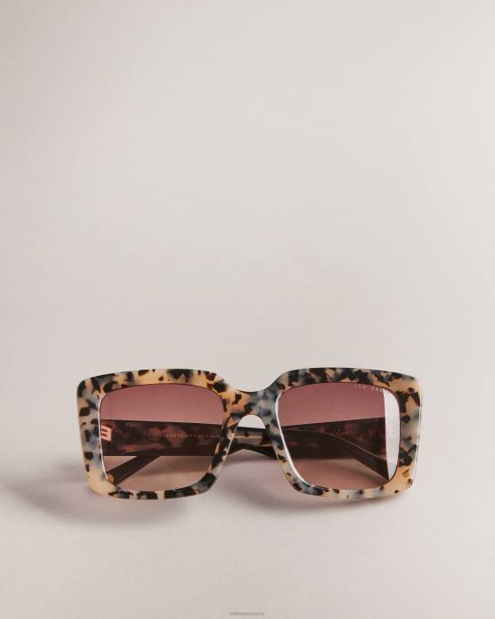 Ted Baker femmes 60VD1162 accessoires doxies - grosses lunettes de soleil carrées écaille de tortue