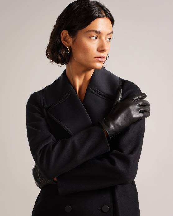 Ted Baker femmes 60VD1139 accessoires gants arleo en cuir magnolia noir