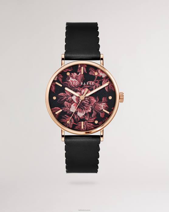 Ted Baker femmes 60VD1117 accessoires montre à cadran imprimé floral glitched phyliis noir