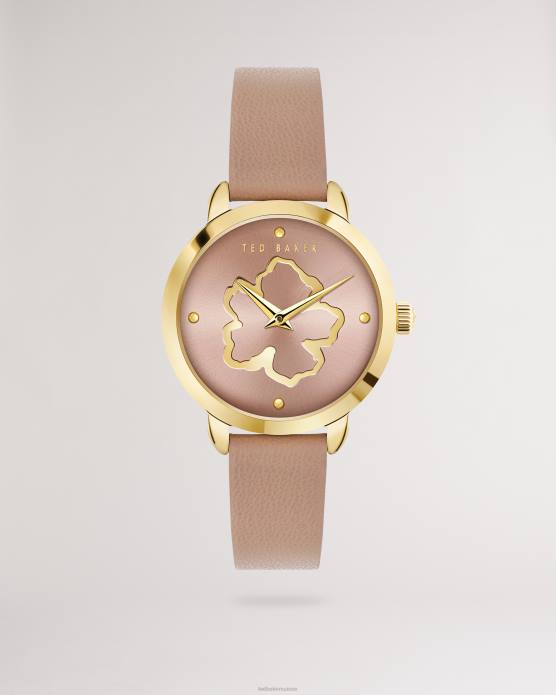 Ted Baker femmes 60VD1120 accessoires montre devasy magnolia avec bracelet en cuir végétalien brun clair
