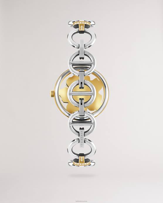 Ted Baker femmes 60VD1121 accessoires montre à chaîne à cadran lyren magnolia couleur argent