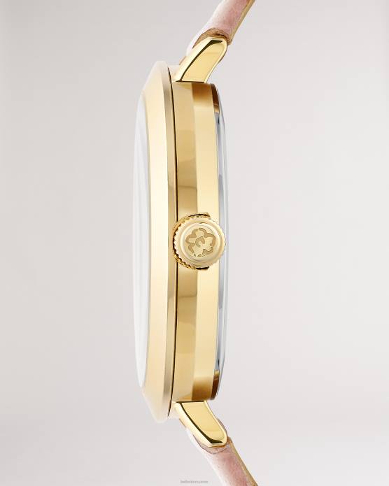 Ted Baker femmes 60VD1152 accessoires montre lesedi avec cadran imprimé marguerites et bracelet en cuir rose