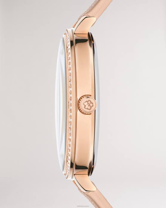 Ted Baker femmes 60VD970 accessoires montre ornée de cristaux Chessin avec bracelet en cuir végétalien rose