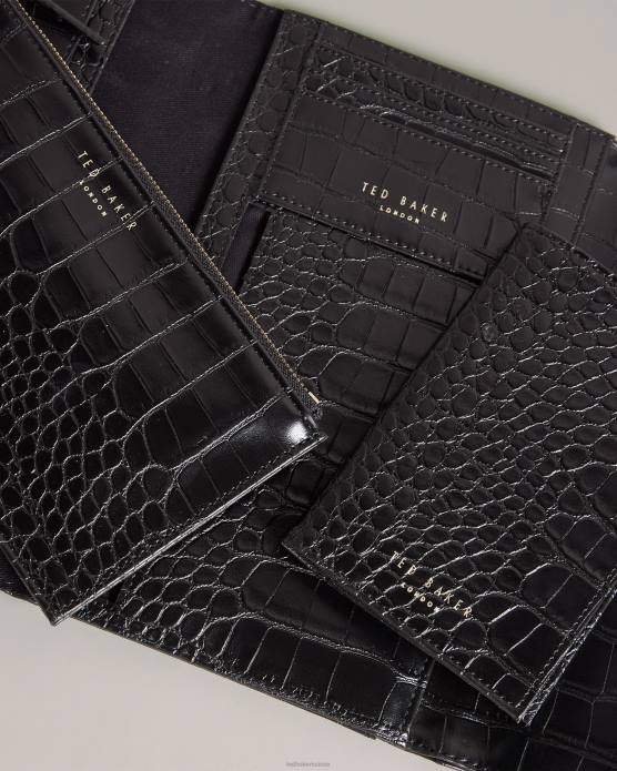 Ted Baker femmes 60VD1001 accessoires portefeuille de voyage porte-passeport travelz noir