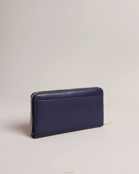 Ted Baker femmes 60VD1164 accessoires grand sac à main zippé à œillets et fleurs de jorjana bleu foncé