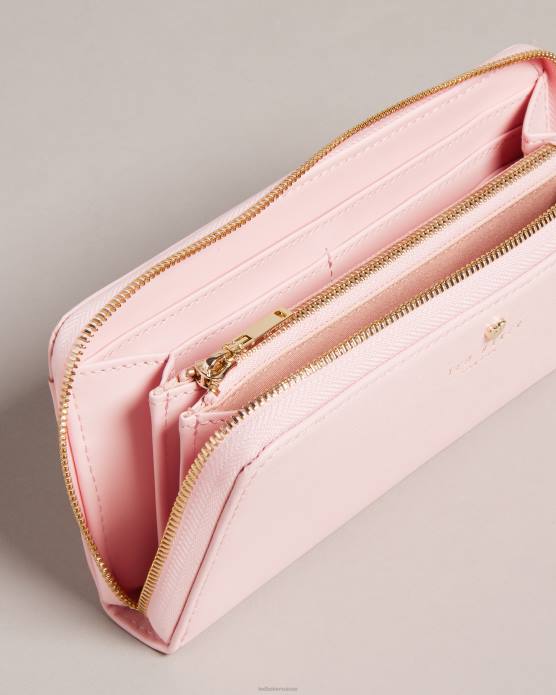 Ted Baker femmes 60VD941 accessoires sac à main zippé à clous en forme de cœur rose pâle