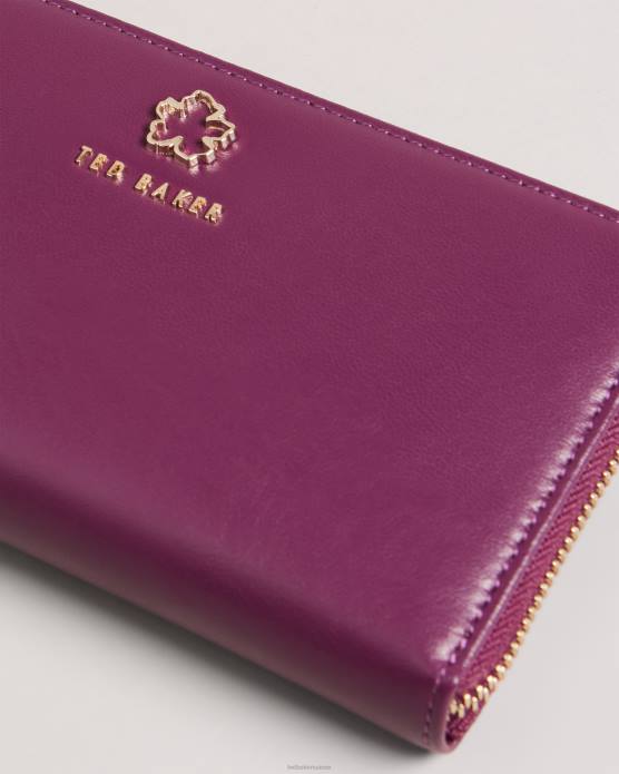 Ted Baker femmes 60VD946 accessoires grand sac à main zippé à œillets et fleurs de jorjana sang de bœuf