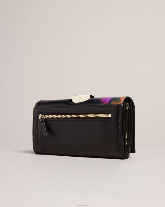 Ted Baker femmes 60VD989 accessoires bavan grand sac à main à pompon imprimé artistique noir