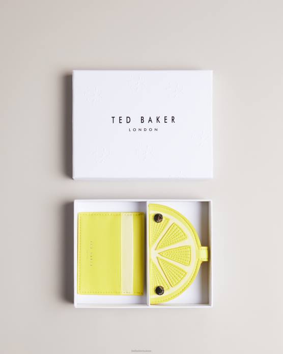 Ted Baker femmes 60VD1095 accessoires porte-clés et porte-cartes en tranches de citron Lemmonn jaune