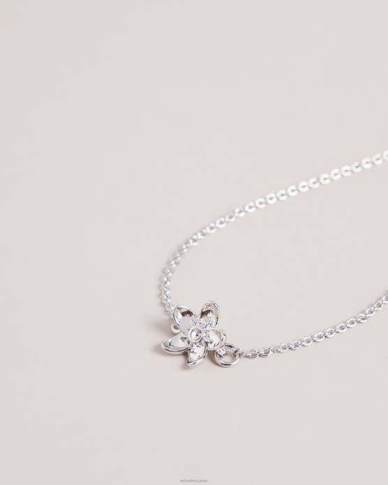 Ted Baker femmes 60VD963 bijoux bracelet à fleurs tressées couleur argent