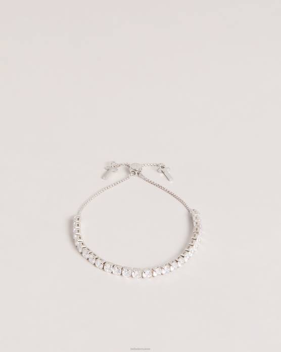 Ted Baker femmes 60VD969 bijoux bracelet coulissant en cristal icône Melrah couleur argent