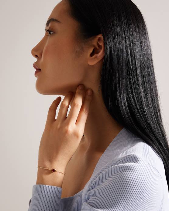 Ted Baker femmes 60VD977 bijoux bracelet coeur en verre harock rouge