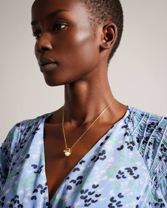 Ted Baker femmes 60VD1046 bijoux collier pendentif coquille de palourde clamra couleur or