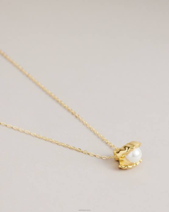 Ted Baker femmes 60VD1046 bijoux collier pendentif coquille de palourde clamra couleur or
