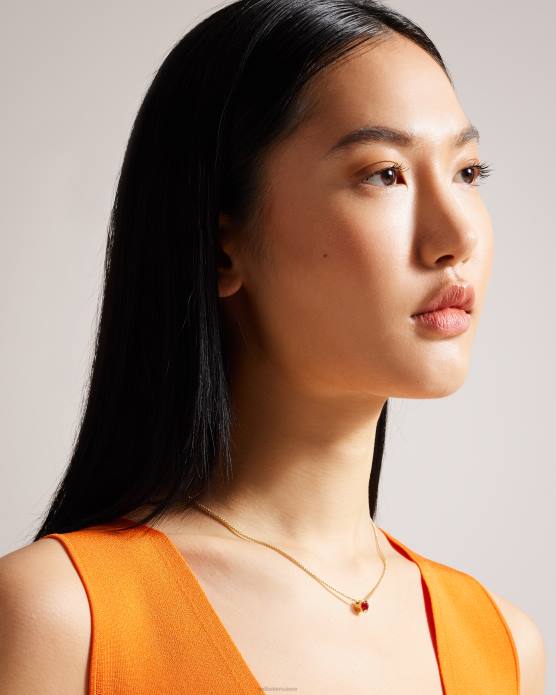 Ted Baker femmes 60VD1069 bijoux collier pendentif coeur en verre harparh rouge