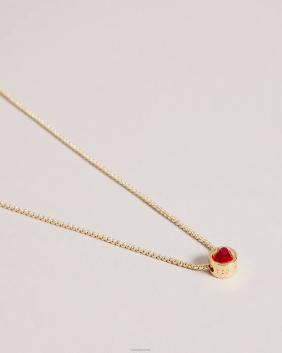 Ted Baker femmes 60VD1069 bijoux collier pendentif coeur en verre harparh rouge