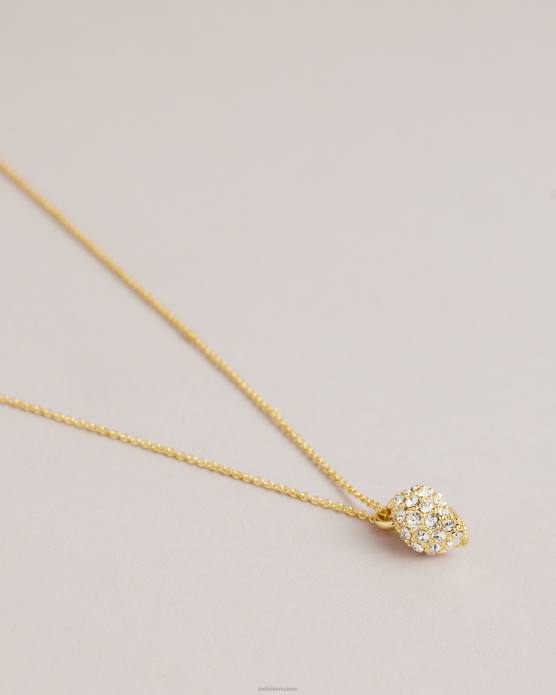Ted Baker femmes 60VD1106 bijoux collier pendentif coquillage en cristal Sorayaa couleur or