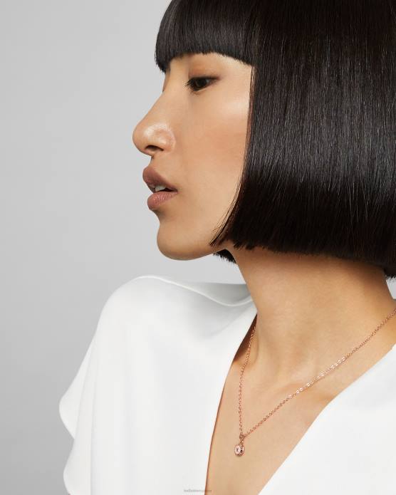 Ted Baker femmes 60VD1108 bijoux collier bouton en émail elvina bébé rose