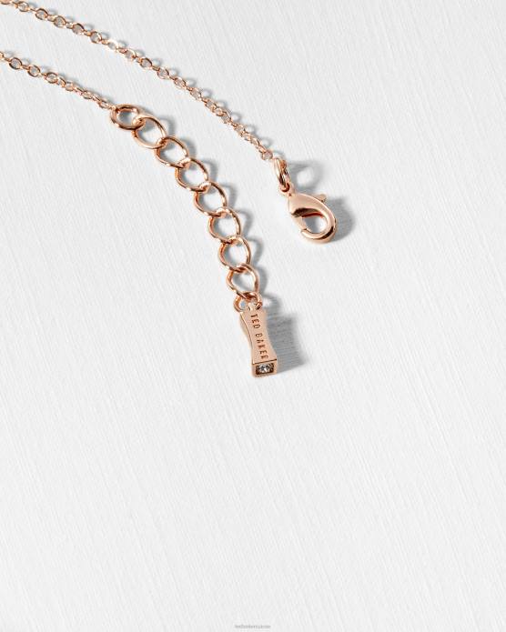 Ted Baker femmes 60VD1108 bijoux collier bouton en émail elvina bébé rose