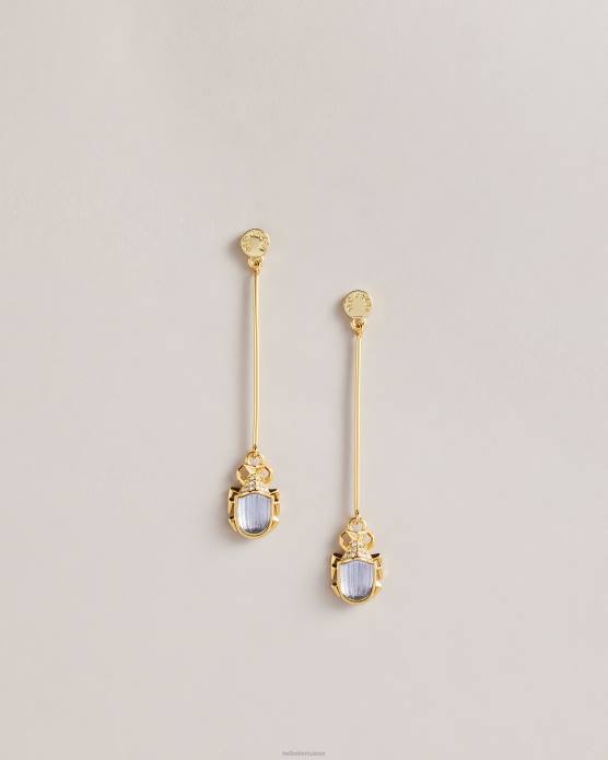 Ted Baker femmes 60VD1024 bijoux Lenniee Love Bug - Boucles d'oreilles pendantes en cristal couleur or