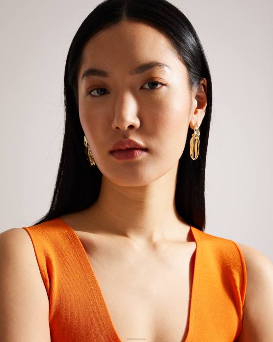 Ted Baker femmes 60VD1057 bijoux Rendali - Boucles d'oreilles pendantes à chaîne ondulée couleur or