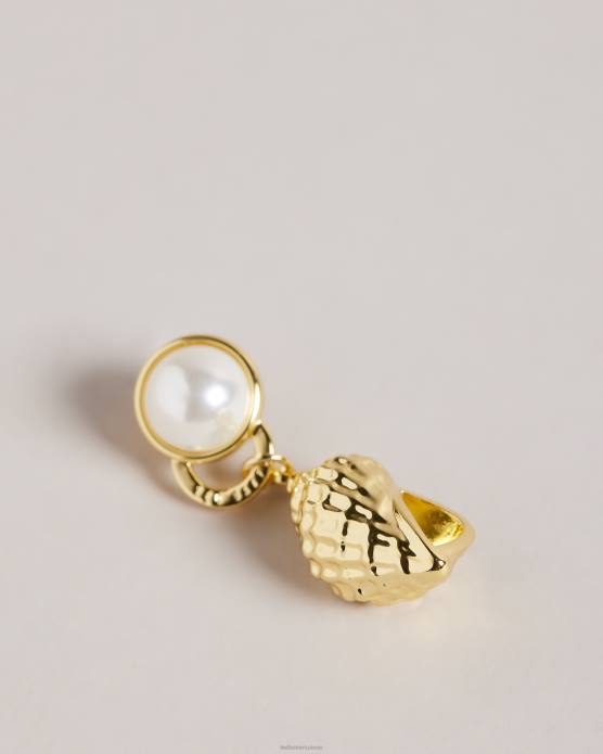 Ted Baker femmes 60VD1126 bijoux boucles d'oreilles à pendant coquillage spirale Solele couleur or