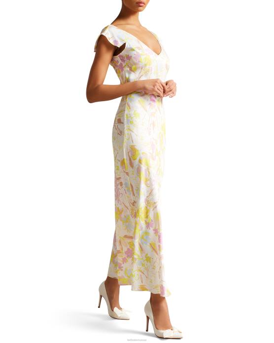 Ted Baker femmes 60VD897 chaussures escarpins hyana moiré avec nœud en satin Ivoire