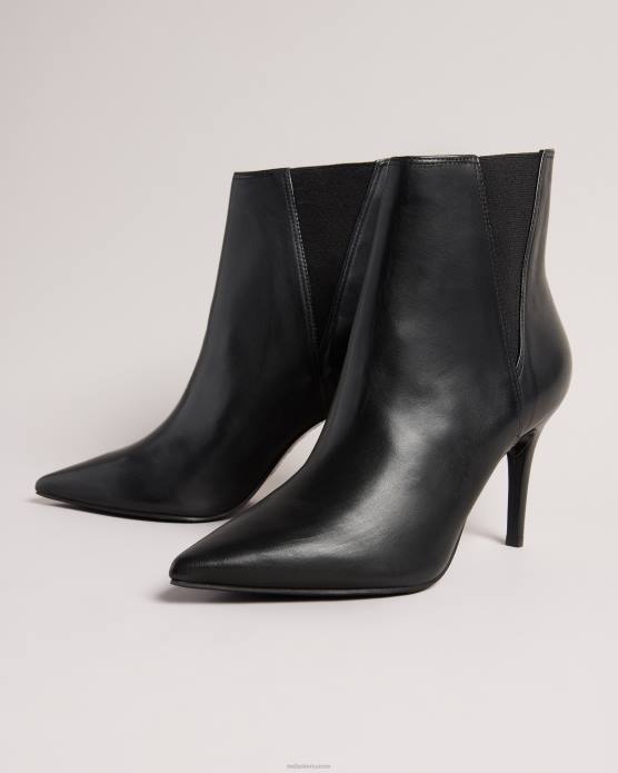 Ted Baker femmes 60VD840 chaussures bottines à talons aiguilles en cuir maaryal noir