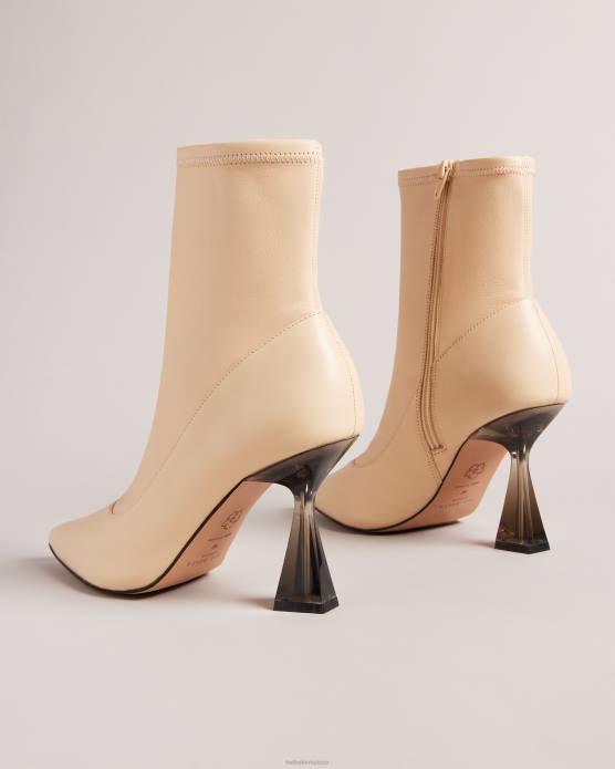 Ted Baker femmes 60VD855 chaussures bottines à talons hauts en cuir stretch liya naturel