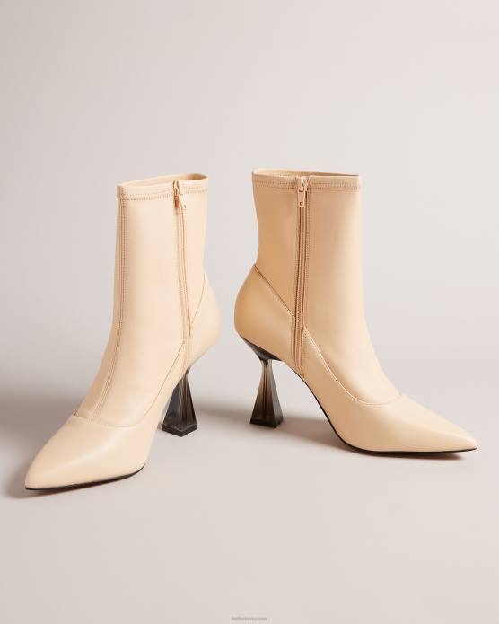 Ted Baker femmes 60VD855 chaussures bottines à talons hauts en cuir stretch liya naturel