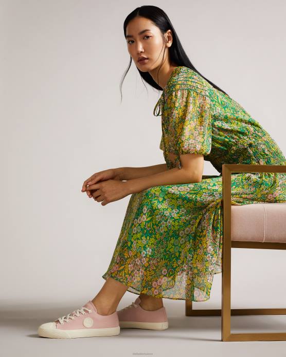 Ted Baker femmes 60VD933 chaussures baskets basses en toile Tayni rose sombre